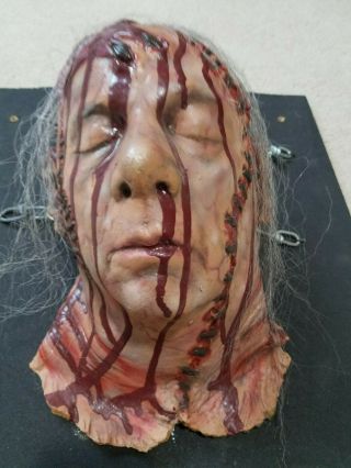 Rare Cinema Secrets Chained Face Plaque Prop Halloween,  Haunted House,  Torture 4