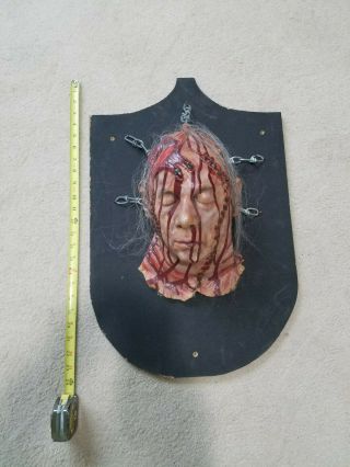 Rare Cinema Secrets Chained Face Plaque Prop Halloween,  Haunted House,  Torture 6