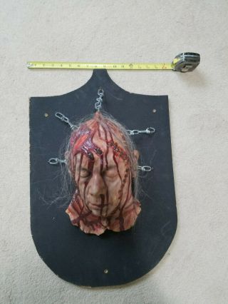 Rare Cinema Secrets Chained Face Plaque Prop Halloween,  Haunted House,  Torture 7