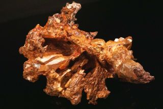 EXTRAORDINARY c 1856 Native Copper Crystal COPPER FALLS MINE,  MICHIGAN Ex Obodda 11