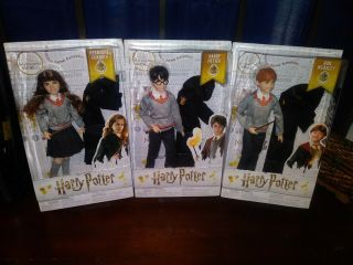 Wizarding World Of Harry Potter Action Figures Harry,  Ron & Hermoine