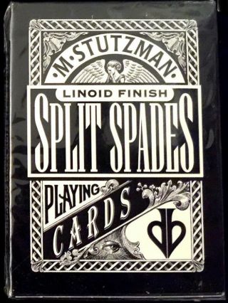 David Blaine Rare Tally - Ho Black Split Spades Playing Cards.  Deck