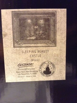 Disney Parks Olszewski Gallery of Light Sleeping Beauty Castle Diorama Box 9