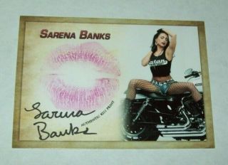 2019 Collectors Expo Glamour Model Sarena Banks Autographed Kiss Print Card