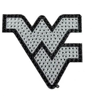 Wv West Virginia 6 " Bling Rhinestone Emblem Adhesive Decal