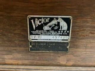 Antique Victor Talking Machine Co.  VV - VI Record Player Phonograph 3