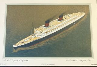 Cunard White Star Line Rms Queen Elizabeth Log Abstract January 17 - 23,  1948