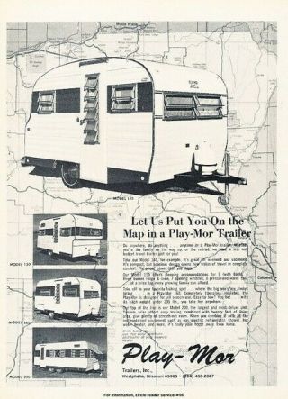 1972 1973 Play - Mor Westphalia Mo Trailer Camper Advertisement Print Art Ad D214