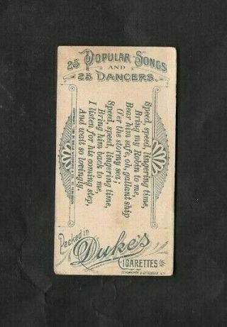 W.  DUKE 1894 (SONGS) TYPE CARD  LIST์ ' NING FOR HIS - POPULAR SONGS 2