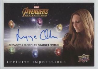 Avengers Infinity War Elizabeth Olsen Autograph Ii - Eo