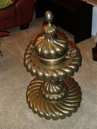 Turkish Brass Tent Heater 34 " Solid Brass