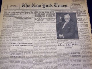 1949 August 2 York Times - Clark Accepts Supreme Court Bid - Nt 2984