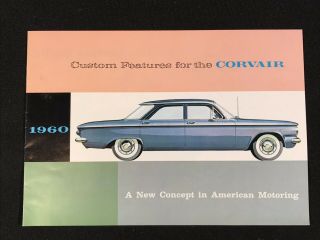 Vtg 1960 Chevrolet Chevy Corvair Car Dealer Sales Brochure