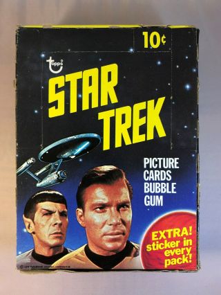 1976 Topps Star Trek The Tv Series Full Wax Box 36 Packs
