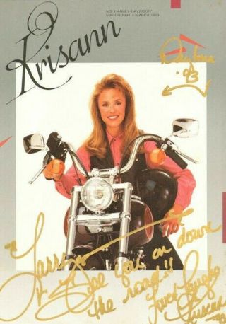 1993 Signed / Autographed Photo Of Ms.  Harley - Davidson Krisann Whitley