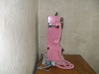 Crosley Pink Retro Pay Phone Telephone Wall Mount Push Button Phone 3