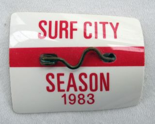 1983 Surf City Nj Seasonal Beach Tag / Badge