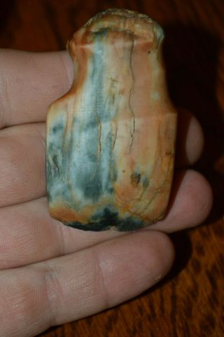 Colorful Miniature Spiral Grooved Pecos Axe Dolores Co,  Colorado 2.  3/8 X 1.  3/8
