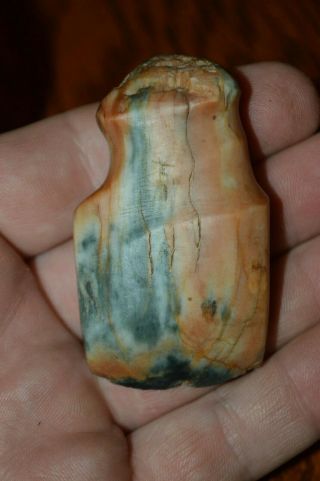 Colorful Miniature Spiral Grooved Pecos axe Dolores Co,  Colorado 2.  3/8 x 1.  3/8 4