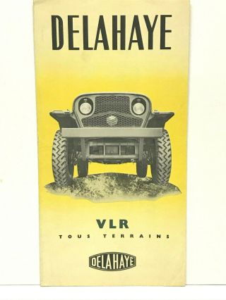 C.  1952 Delehaye Vlr Brochure - Jeep Like Vehicle