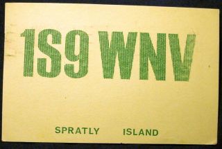 Qsl 1s9wnv Spratley Island 1965 Vietnam Stamps & Postmark Don Miller