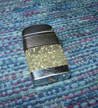 Vintage Scripto Vu - Lighter Sparkle Metalflake Glitter Black Band Cigarette