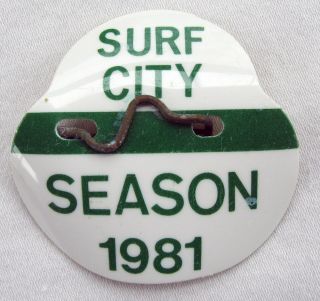 1981 Surf City Nj Seasonal Beach Tag / Badge