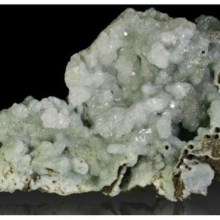 White Smithsonite w/ Calcite xls: Hilarion Mine.  Lavrion Pref.  Attika,  Greece 4