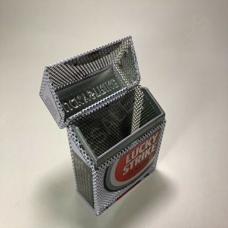 Lucky Strike Cigarettes Metal Tin Case | Color White 2