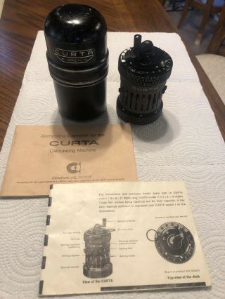 CURTA TYPE II Mechanical Calculator 528842 With Case And Instructions 5