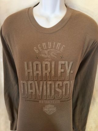 Harley Davidson Men’s Termal Long Sleeve Shirt.  Size: Xl