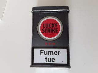 Lucky Strike For 20 Cigarettes Tin Box Tabacco Case.
