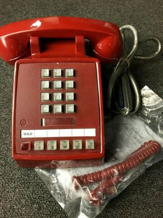 Nos Western Electric - Bell System 2565 Touchtone 5 Line Telephone - 53 Red