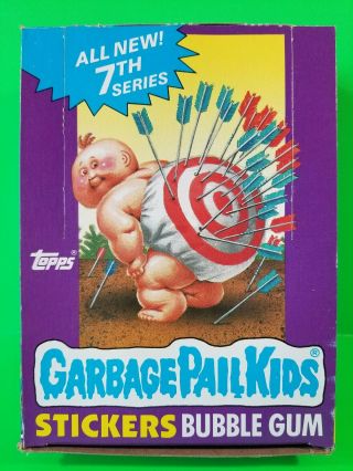1987 Topps Garbage Pail Kids Series 7 ☆ Os7 Full Box 48 Wax Packs W/ 25c Stamp