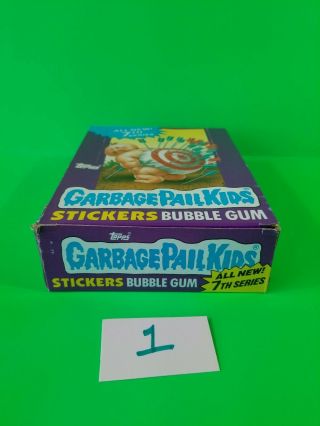 1987 TOPPS GARBAGE PAIL KIDS SERIES 7 ☆ OS7 FULL BOX 48 WAX PACKS W/ 25c STAMP 2