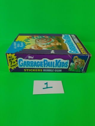 1987 TOPPS GARBAGE PAIL KIDS SERIES 7 ☆ OS7 FULL BOX 48 WAX PACKS W/ 25c STAMP 3