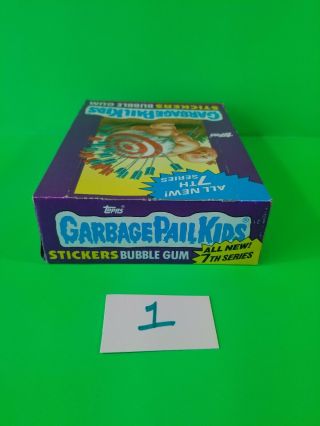 1987 TOPPS GARBAGE PAIL KIDS SERIES 7 ☆ OS7 FULL BOX 48 WAX PACKS W/ 25c STAMP 4