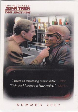 Star Trek Deep Space Nine Quotable Ds9 Cp1 Conventions Exclusive Promo