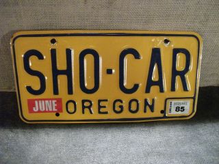Vintage Oregon License Plate Yellow Vanity Personalized Sho - Car Rare 1970 