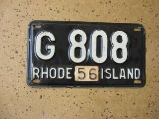 1956 Vintage Rhode Island License Plate Auto Car Vehicle Tag G 808