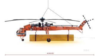 Helicopter Sikorsky S - 64 Skycrane Aerial Crane Lifting 40 " Model Led Aircraft