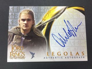 Orlando Bloom As Legolas 2002 Topps Lord Of The Rings Ttt Auto Autograph