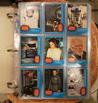 1977 Topps Star Wars Complete Set Series 1 - 4 W/ Stickers 264/44 Ex To Nrmt/mt
