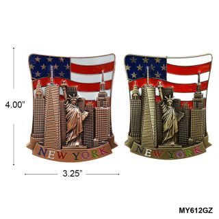 6 Pack Nyc York Freedom Tower Statue Liberty Skylines Large Fridge Magnet
