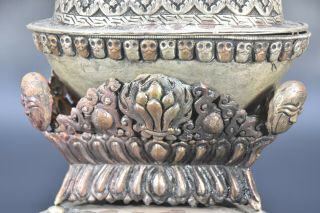 Metal Kapala Cup Ritual Offering Copper Handmade Tibetan Buddhist Old Bowl Nepal 5
