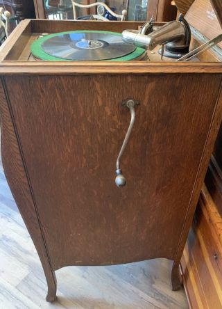 1904 Victor Victrola VV - X In OAK Phonograph Record Player In Order 10
