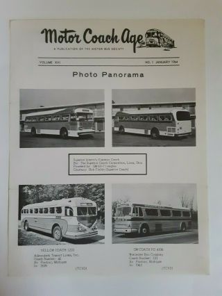 Motor Coach Age Bus Mag No.  1 January 1964 Vol Xvi Yellow Worcester Gm 6v - 71