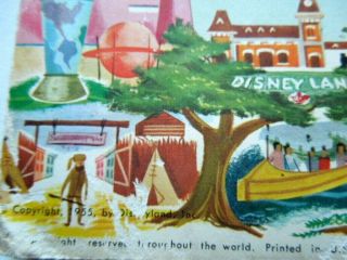 Un - Disneyland 1955 Talking Phono Record Postcard 8 