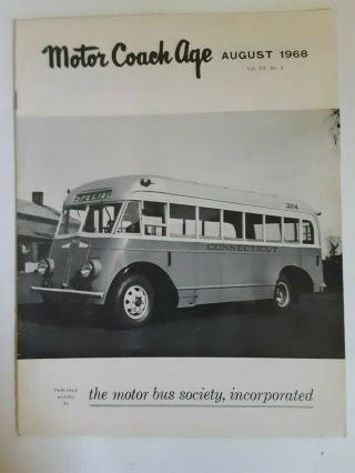 Motor Coach Age Bus August 1968 Vol Xx No.  8 Vintage Special Connecticut