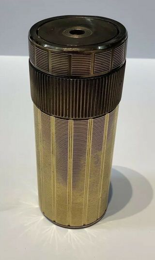 Lovely S T Dupont Cylinder Table Lighter - gold plate 10